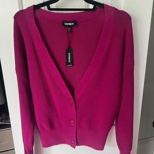 V-Neck Button Front Cardigan